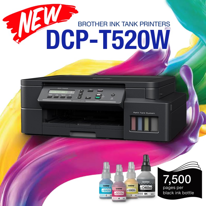  DCP-T520W Wireless All in One Ink Tank Printer